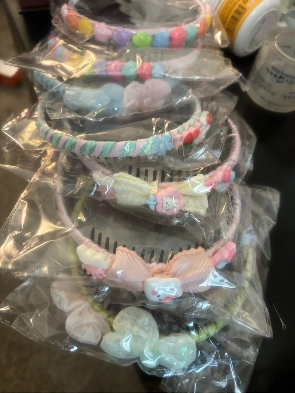 Kids Pastel Multicolor Floral Headband Set